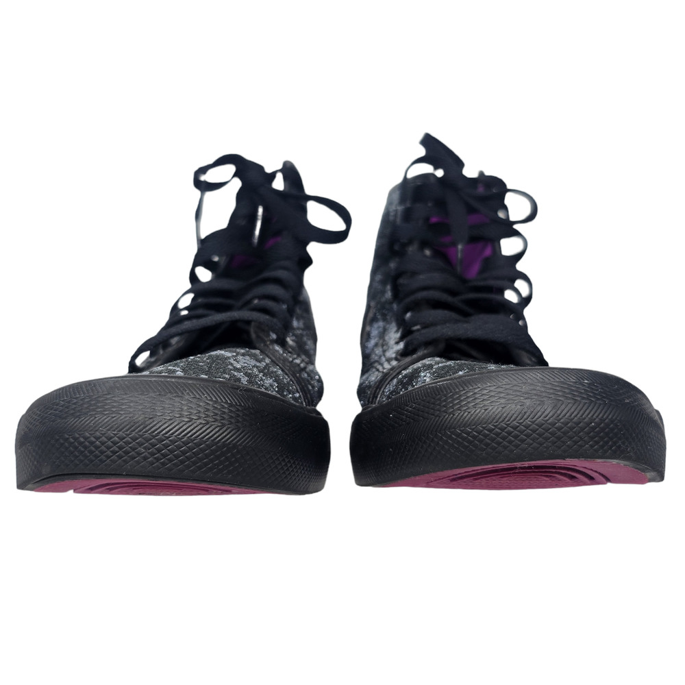 Nike High Tops Womens 10 RARE Court Mid Black Metallic Silver Purple Sneakers - Picture 3 of 12